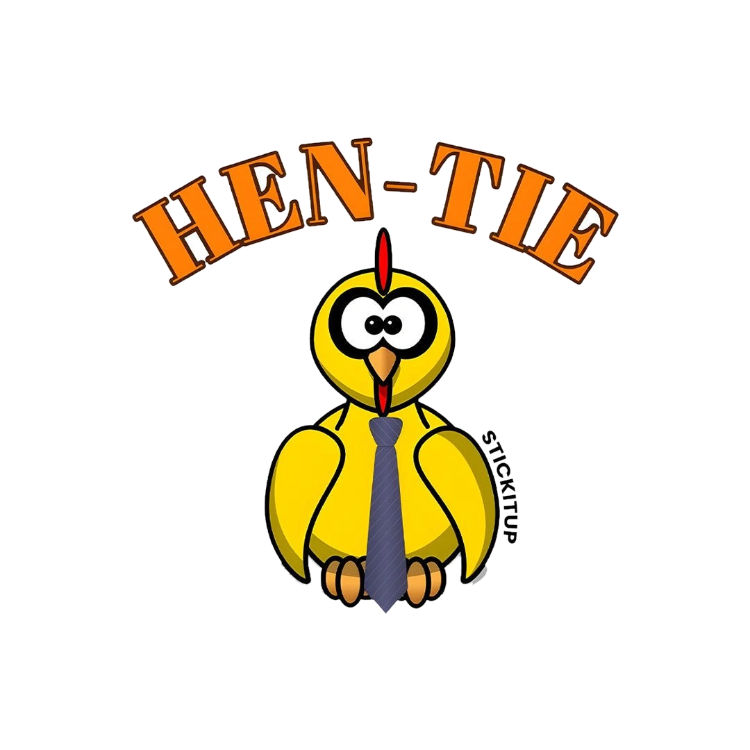 Hen tie Sticker